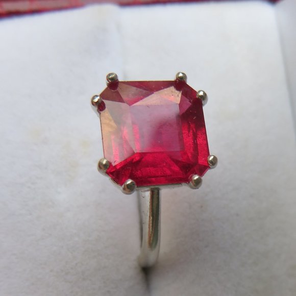 Magnificent Natural Raspberry Pink Ruby In Sterling Silver Ring, 4.65ct. - Picture 9 of 14
